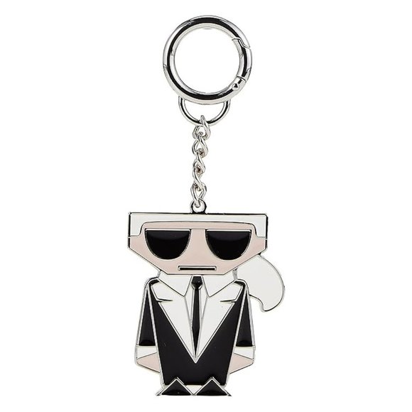 Karl Lagerfeld "Karl" black faux leather card case & keychain bundle - Picture 9 of 13